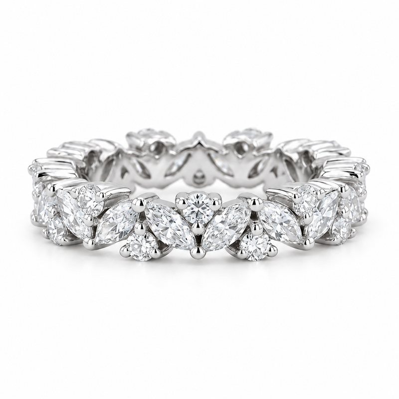 2.40ctw Marquise & Round Diamond Eternity Band (4.3mm)