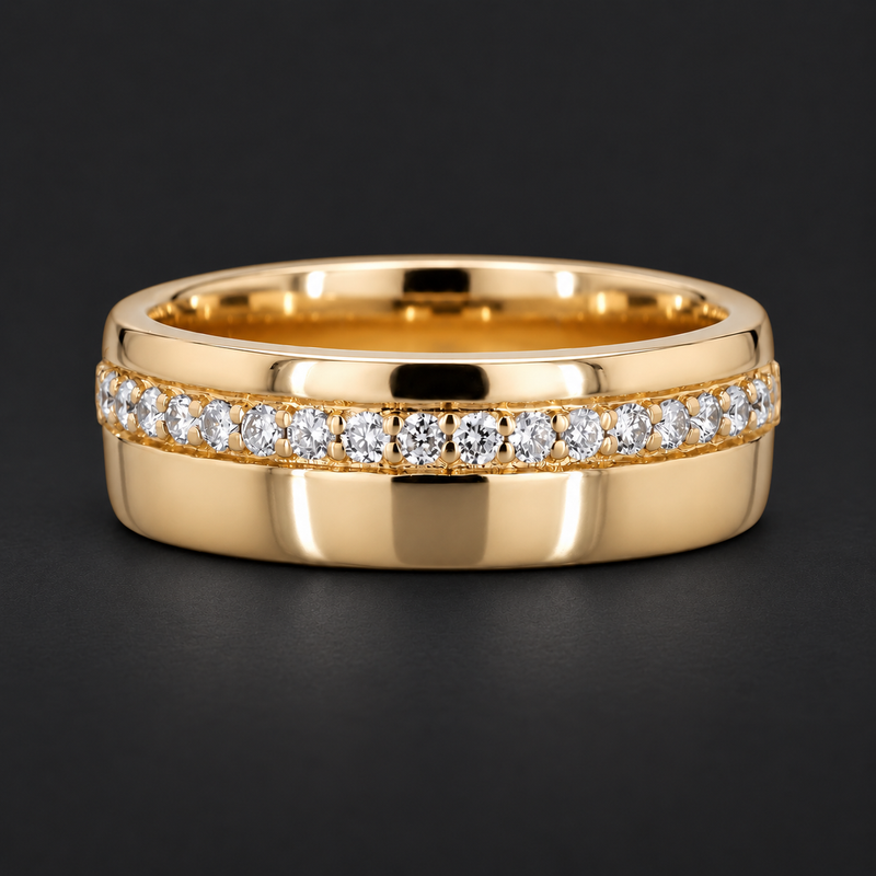 5mm Diamond Accent Band Ring