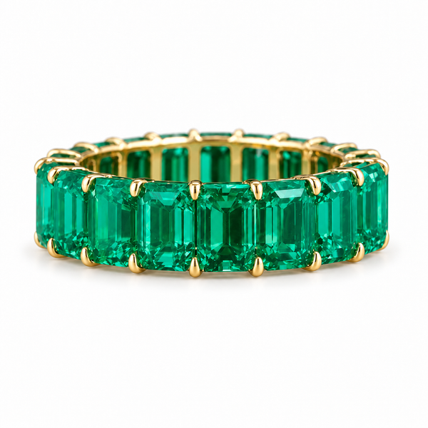 Colombian Emerald Eternity Band (6mm, 8.8ctw)