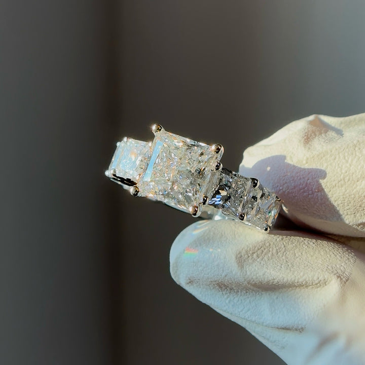 4.00ct Princess Lab-Grown Diamond Solitaire Ring, "The Empire"