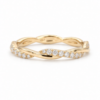 The Vine Twist — 1.8mm Diamond Wedding Band (0.20ctw)