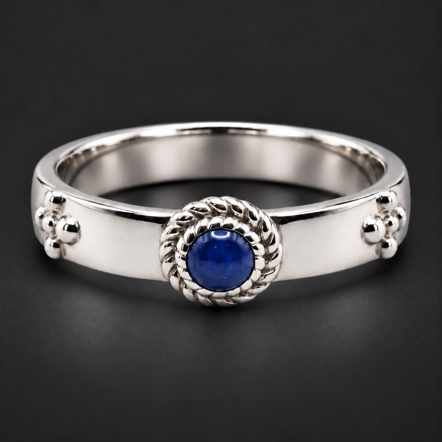 "Calcifer’s Bond" - Ruby/Sapphire Band, 3.5mm