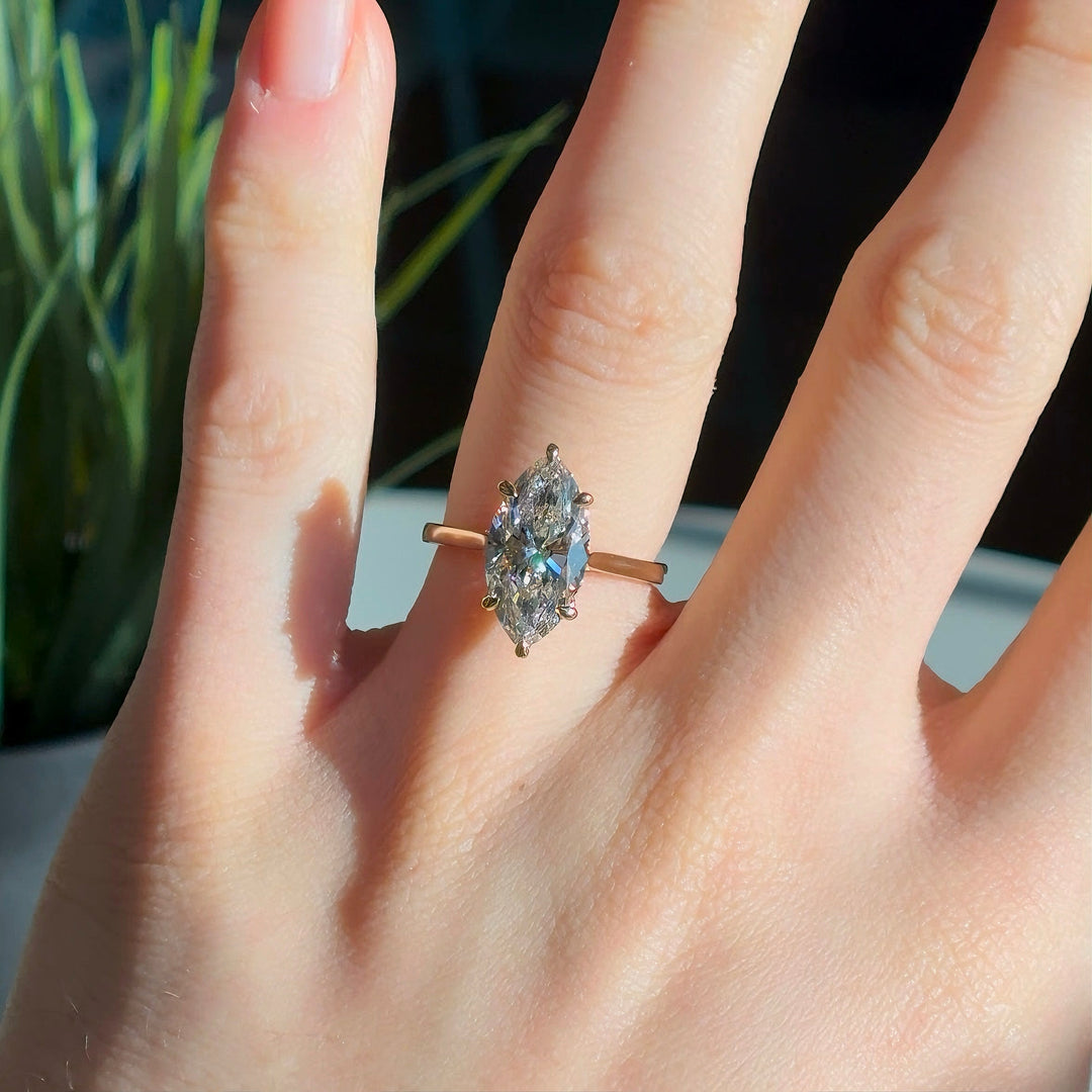 3.20ct Marquise Lab-Grown Diamond Ring, "The Aurora"