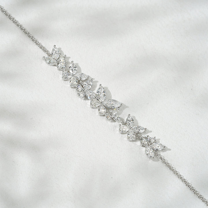 13ct Diamond Butterfly Bracelet in 18K Solid White Gold