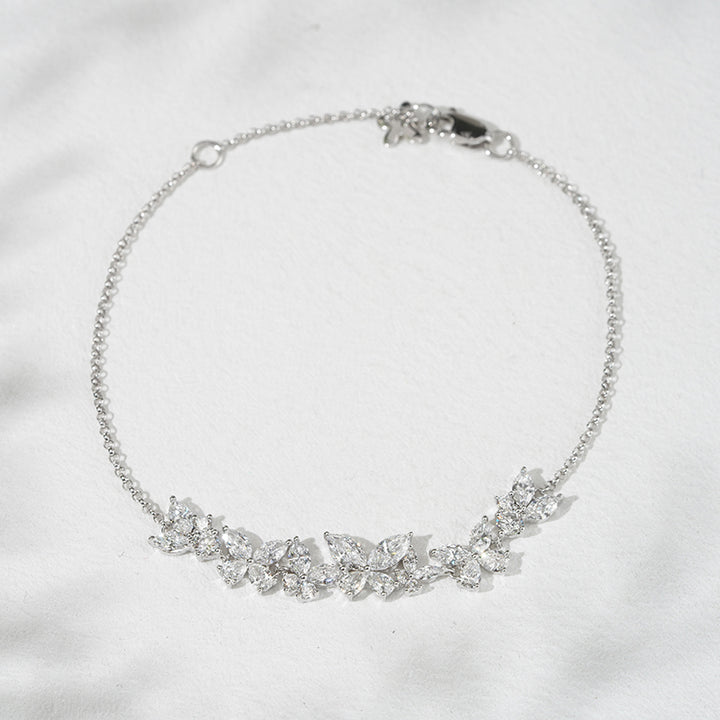 13ct Diamond Butterfly Bracelet in 18K Solid White Gold
