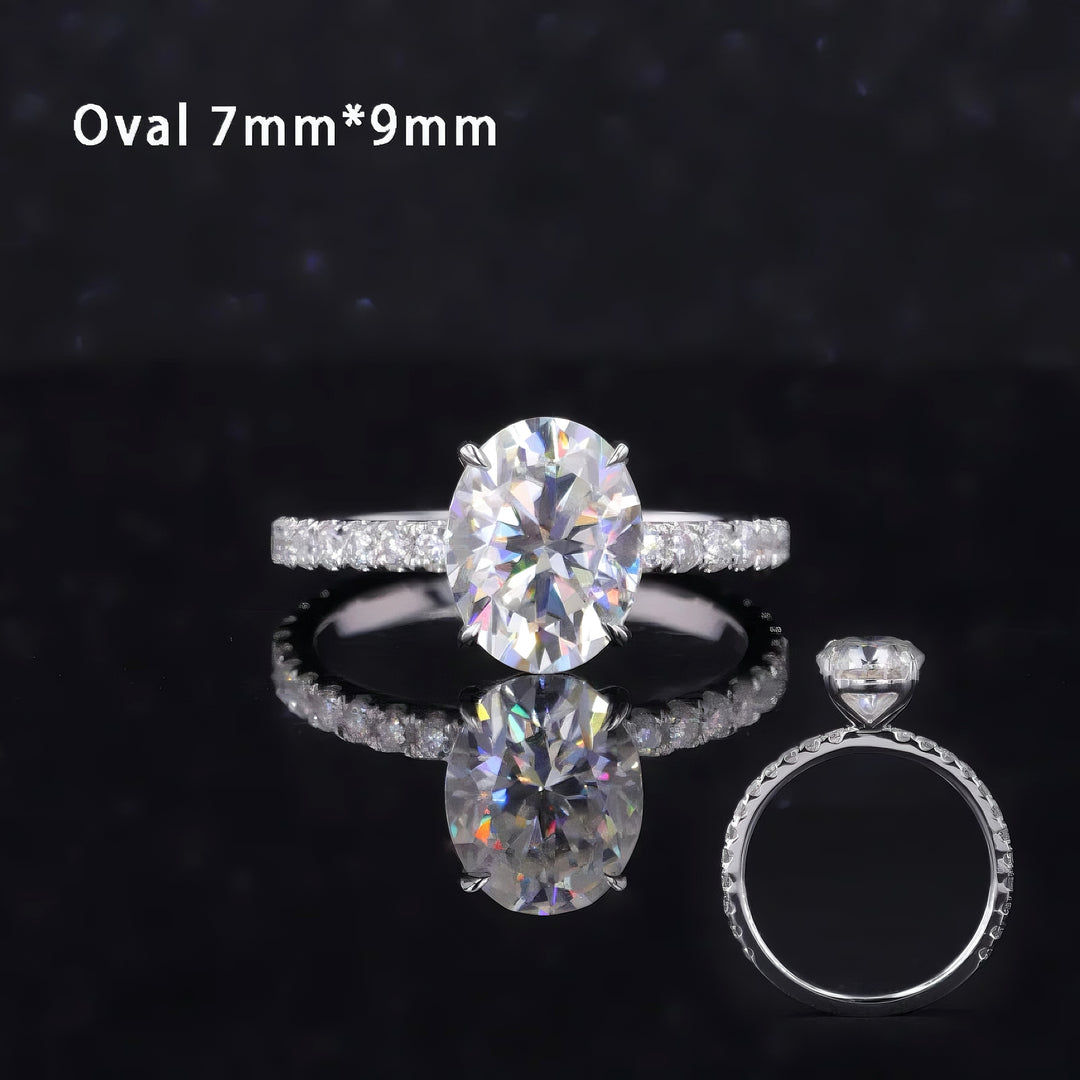Moissanite Solitaire Engagement Ring Collection (2–3.5ct)