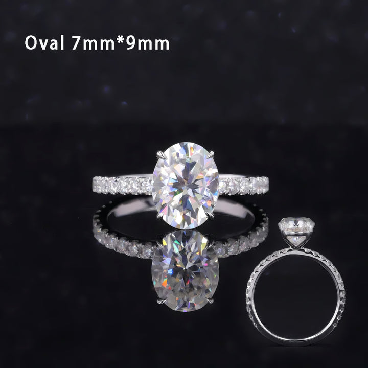 Moissanite Solitaire Engagement Ring Collection (2–3.5ct)