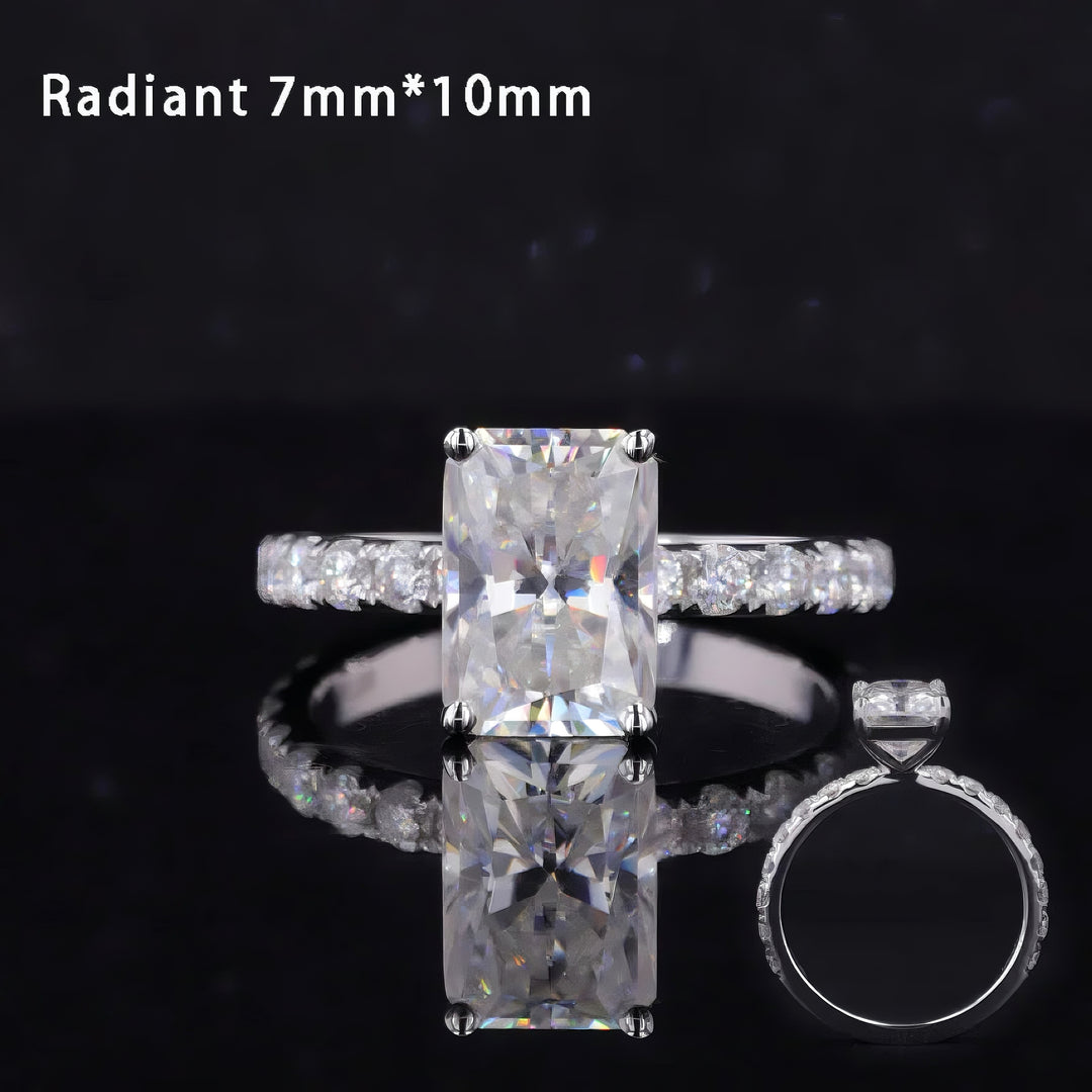 Moissanite Solitaire Engagement Ring Collection (2–3.5ct)