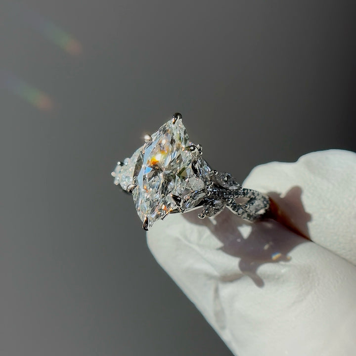 2.00ct Marquise Lab-Grown Diamond Solitaire Ring, "The Gardenia"