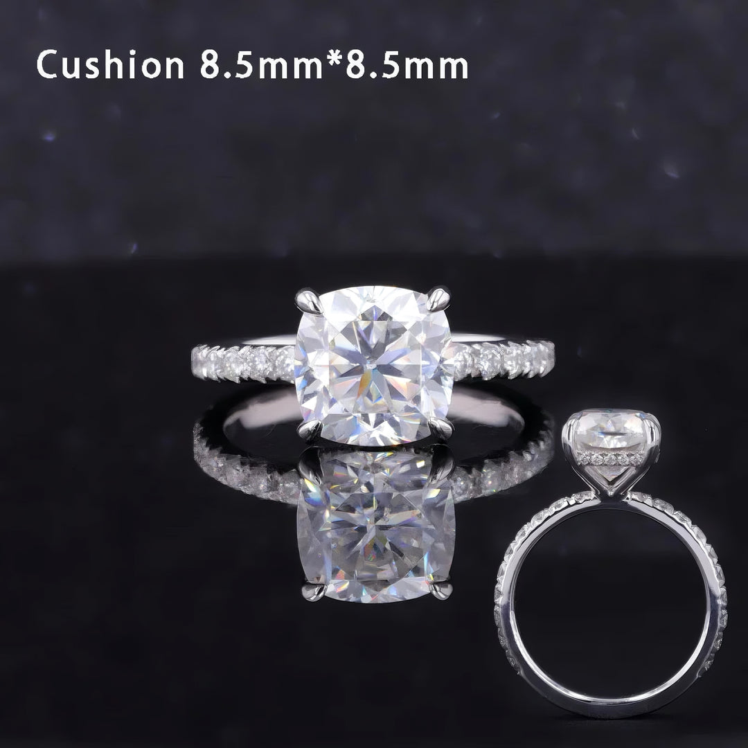 Moissanite Solitaire Engagement Ring Collection (2–3.5ct)