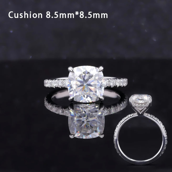 Moissanite Solitaire Engagement Ring Collection (2–3.5ct)