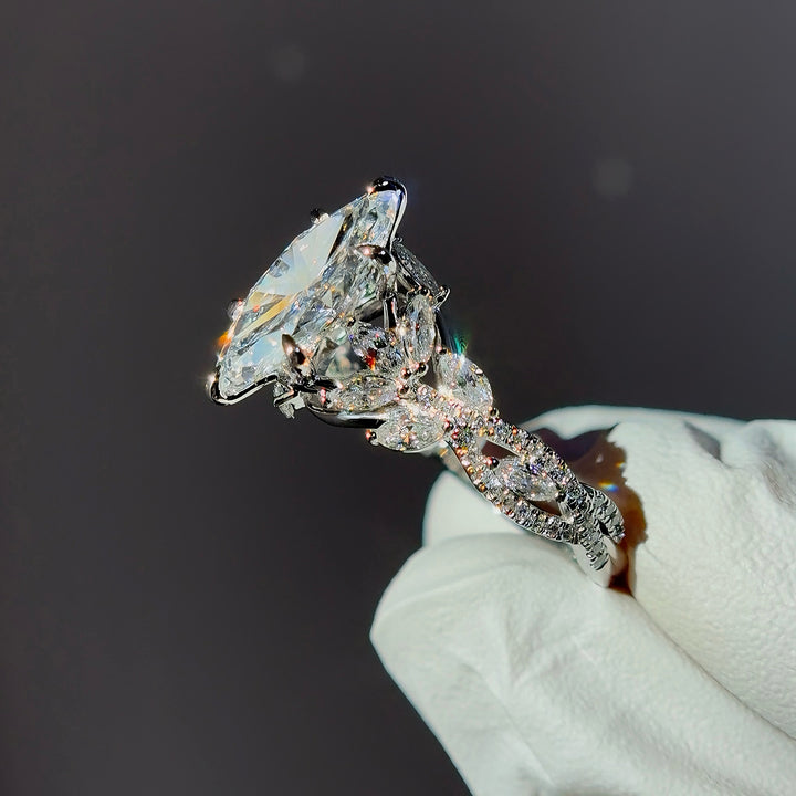 2.00ct Marquise Lab-Grown Diamond Solitaire Ring, "The Gardenia"