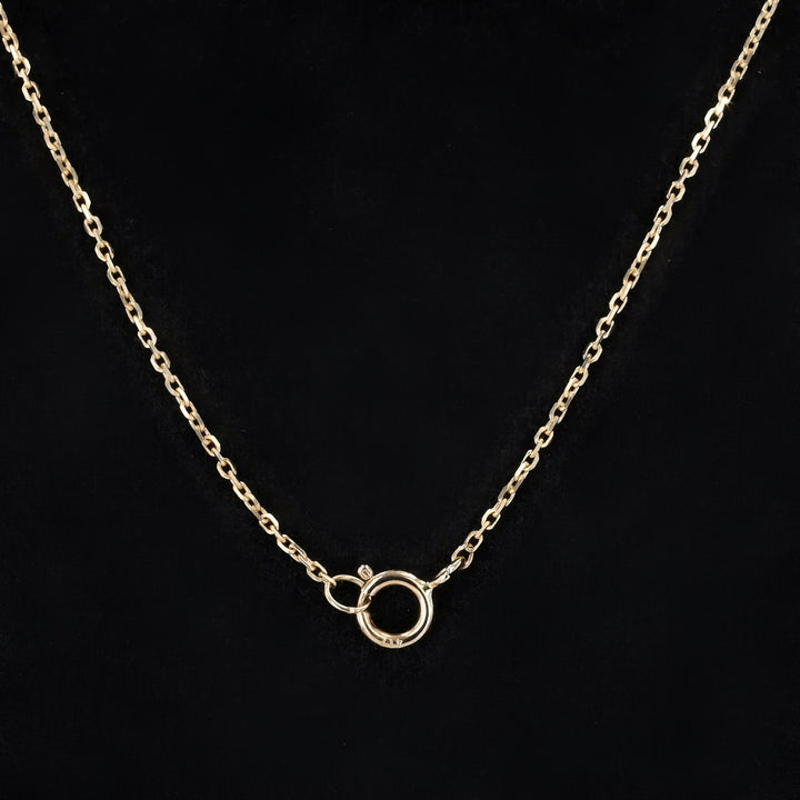 Trillion Cut Ruby Pendant Necklace in 10K Solid Yellow Gold