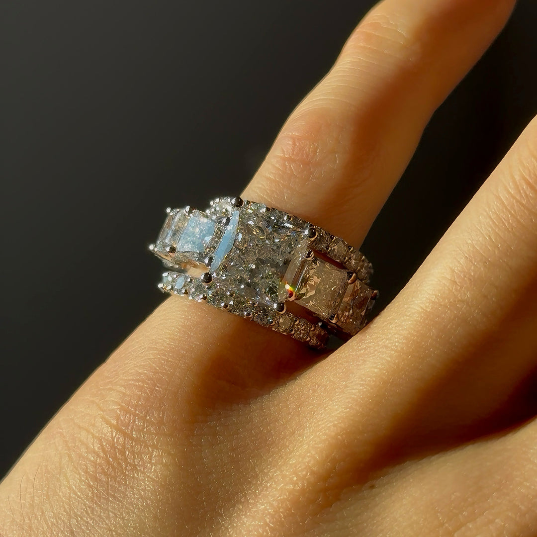 4.00ct Princess Lab-Grown Diamond Solitaire Ring, "The Empire"