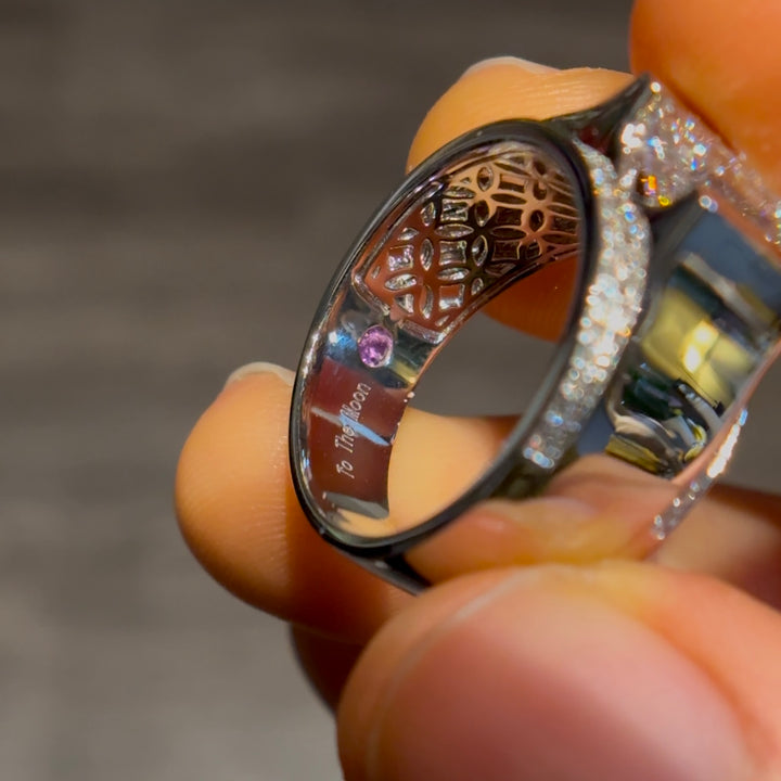 2.50ct Emerald Cut Lab Diamond Band Ring in Platinum 950