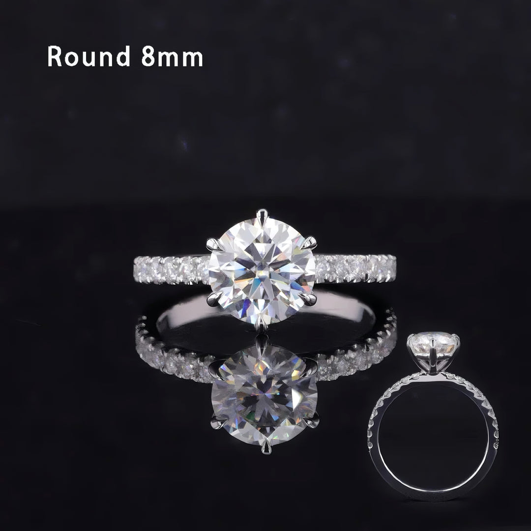 Moissanite Solitaire Engagement Ring Collection (2–3.5ct)