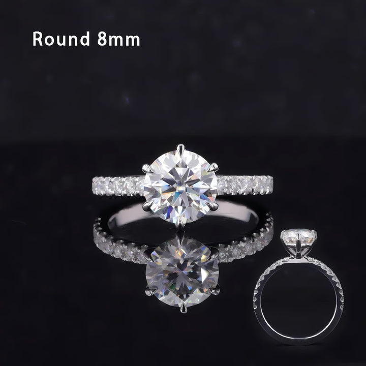 Moissanite Solitaire Engagement Ring Collection (2–3.5ct)