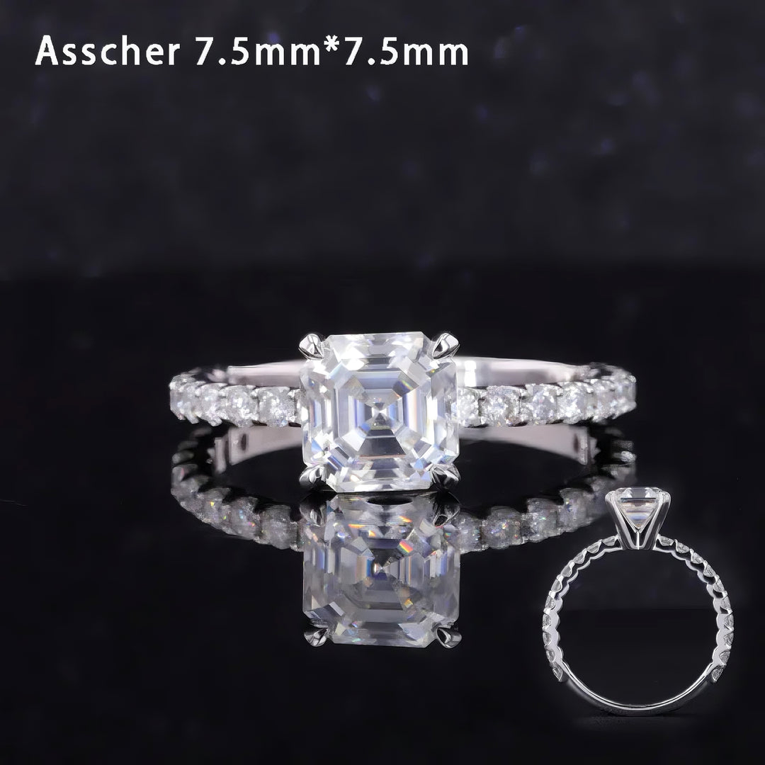 Moissanite Solitaire Engagement Ring Collection (2–3.5ct)