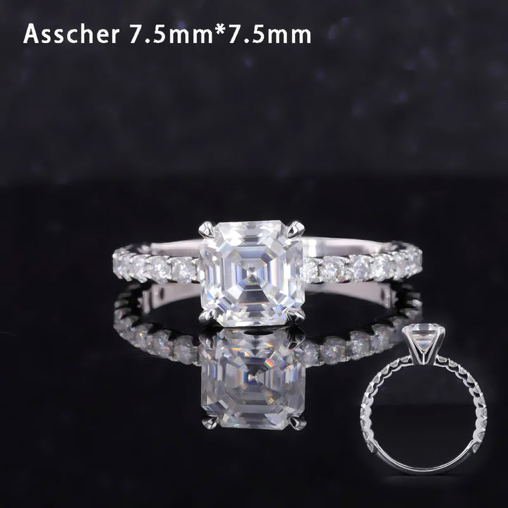 Moissanite Solitaire Engagement Ring Collection (2–3.5ct)