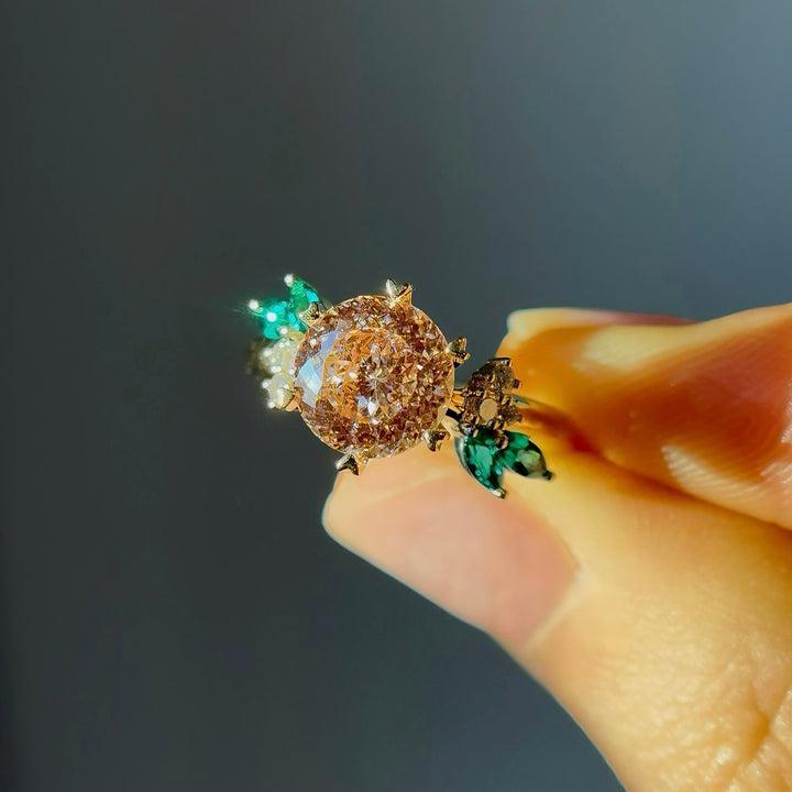 2.50ct Portuguese Lab-Grown Pink Diamond Solitaire Ring, "The Fleur"