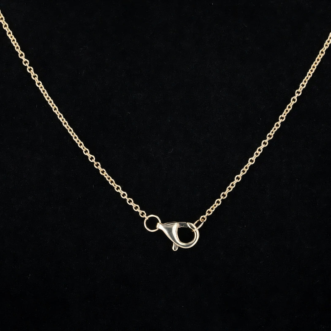 1.75ct Oval & Pear-Cut Alexandrite Cat Pendant Necklace in 14K Yellow Gold (6x8mm, 3x6mm)