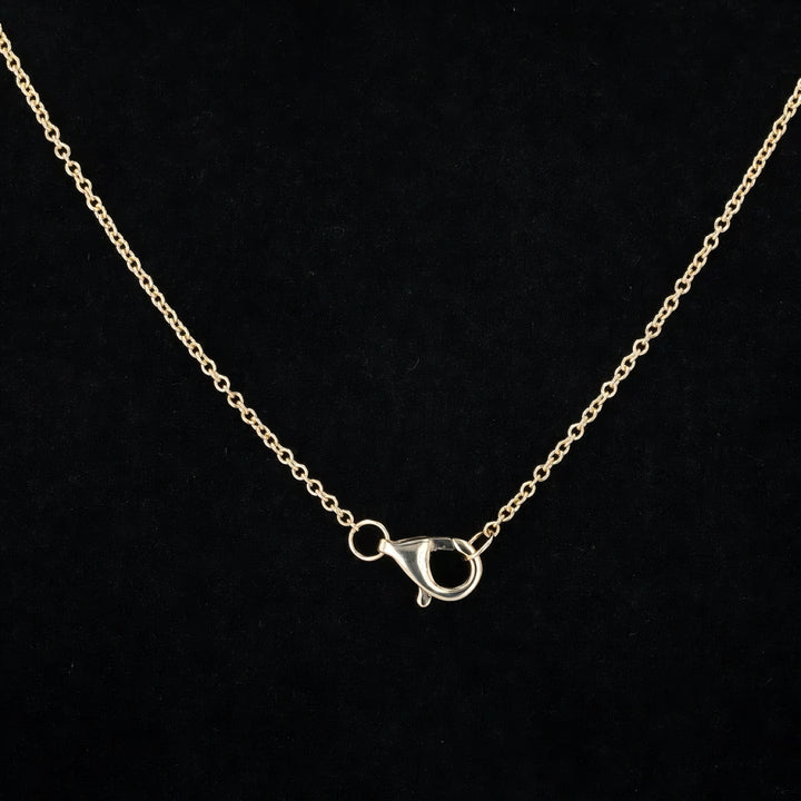 1.75ct Oval & Pear-Cut Alexandrite Cat Pendant Necklace in 14K Yellow Gold (6x8mm, 3x6mm)