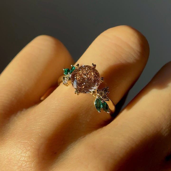 2.50ct Portuguese Lab-Grown Pink Diamond Solitaire Ring, "The Fleur"