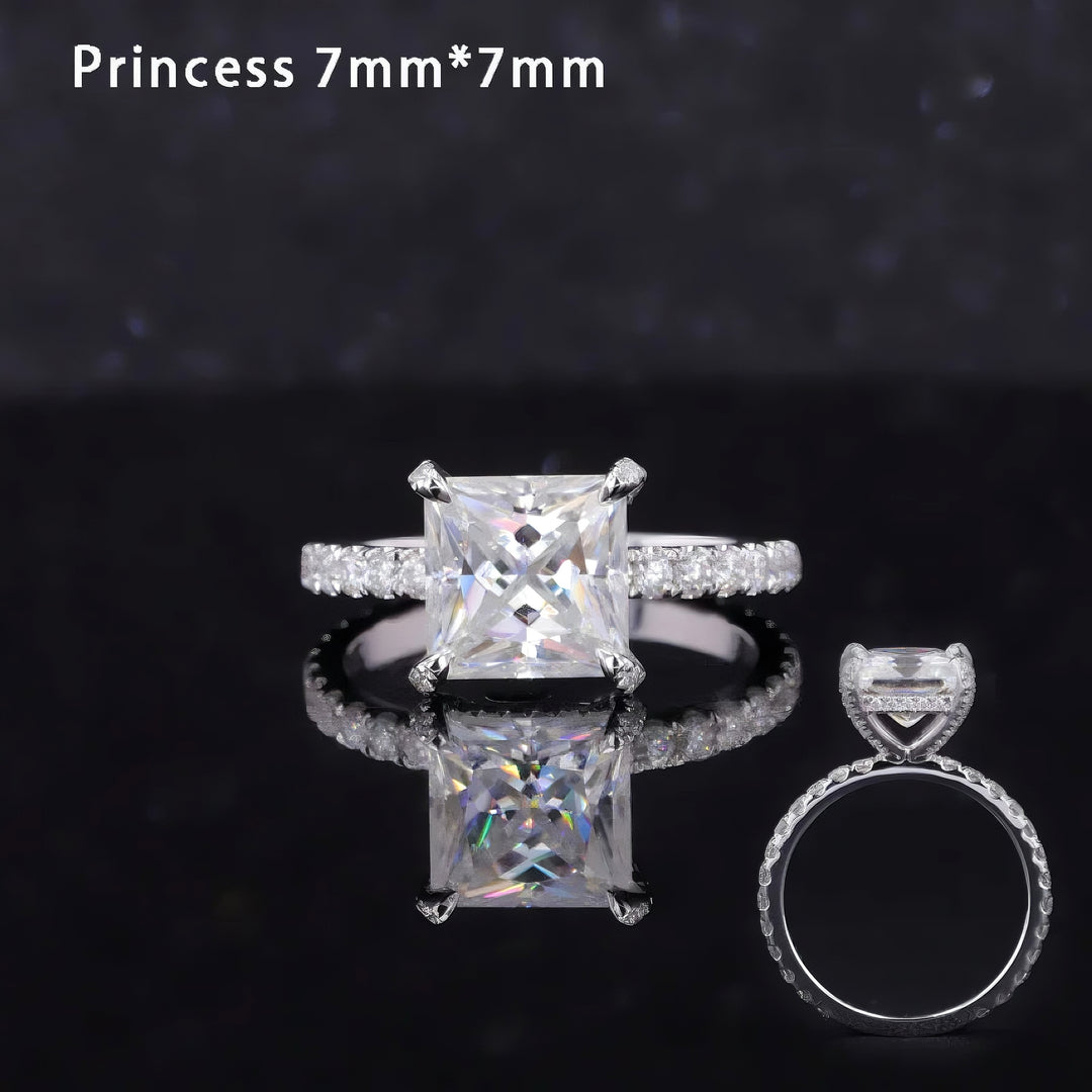 Moissanite Solitaire Engagement Ring Collection (2–3.5ct)