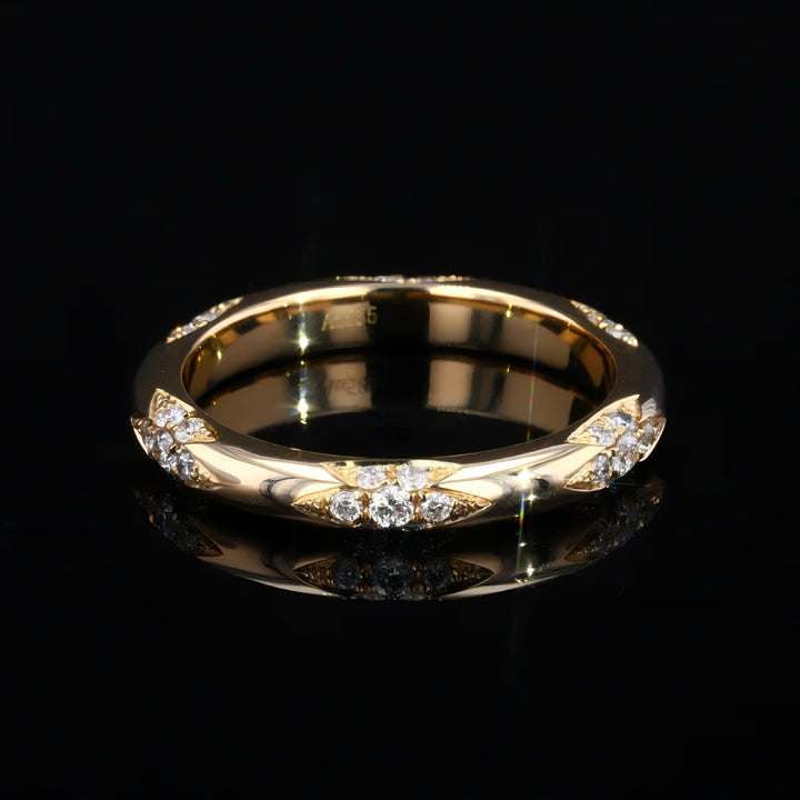 3mm Diamond Accent Band Ring in 14K White/Yellow Gold (0.11ctw)