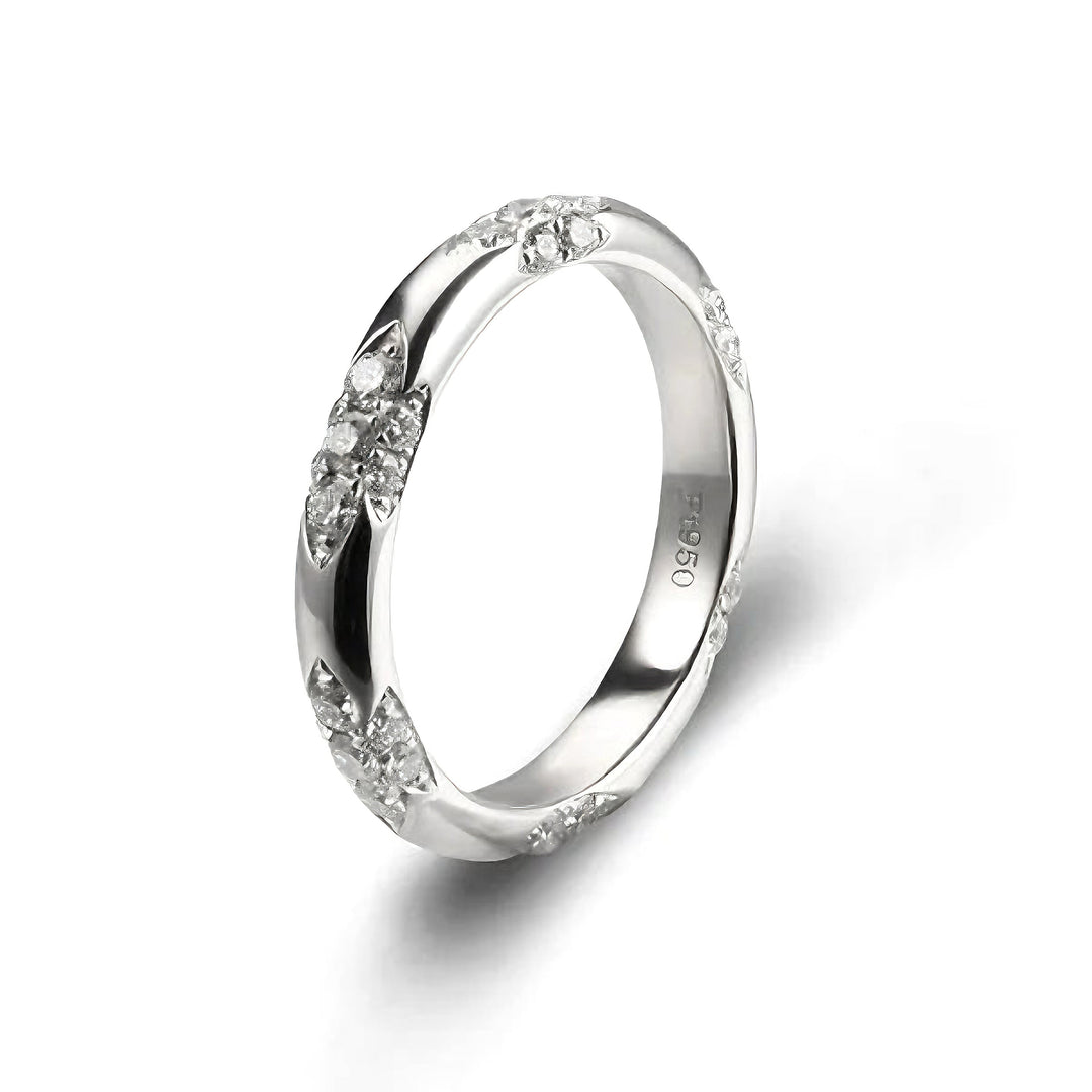 3mm Diamond Accent Band Ring in 14K White/Yellow Gold (0.11ctw)
