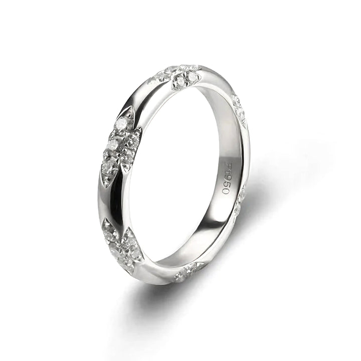 3mm Diamond Accent Band Ring in 14K White/Yellow Gold (0.11ctw)