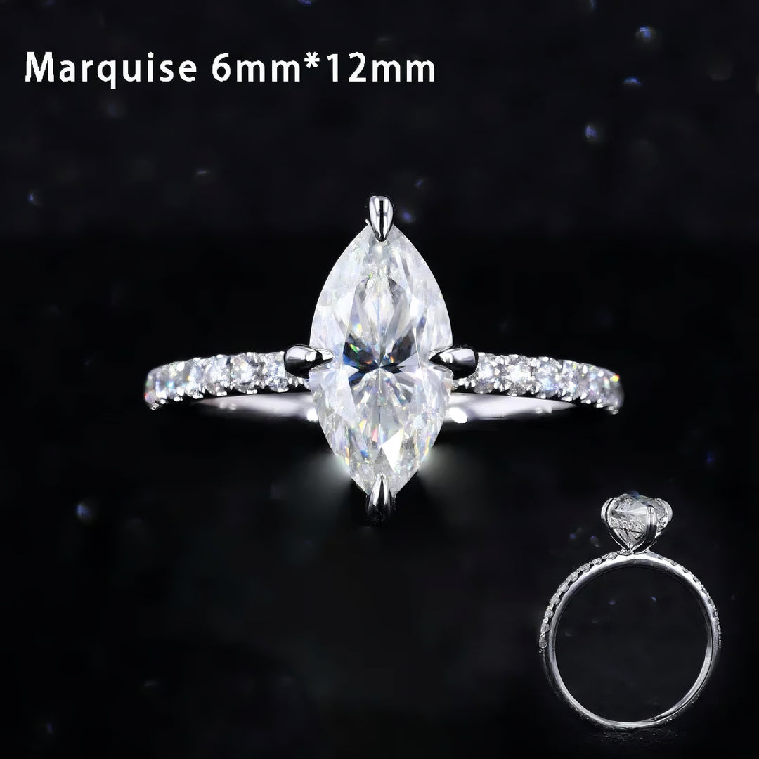Moissanite Solitaire Engagement Ring Collection (2–3.5ct)