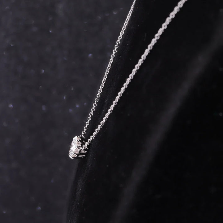 1CT Pear Cut Lab Grown Diamond Pendant Necklace in 14k White/Yellow Gold