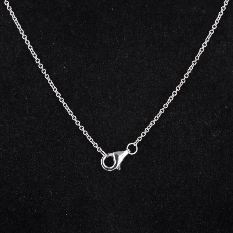 2CT Round Cut Lab Grown Diamond Bezel Set Pendant Necklace in 18K White Gold