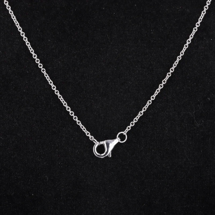 2CT Round Cut Lab Grown Diamond Bezel Set Pendant Necklace in 18K White Gold