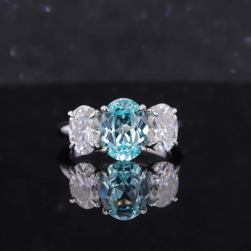 14k SOLID WHITE GOLD AND PRECIOUS store STONES RING