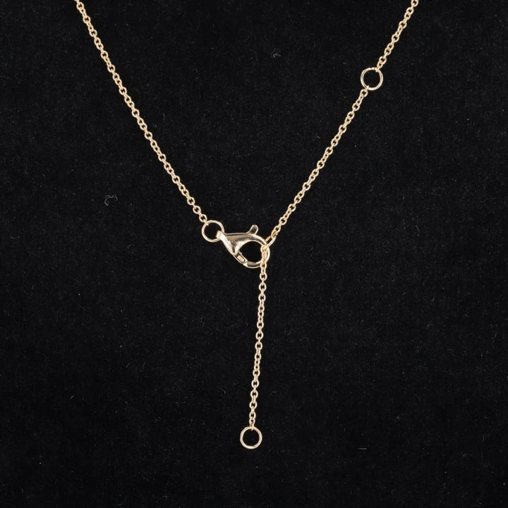 Horseshoe Diamond Pendant/Necklace in 14K Solid Yellow Gold
