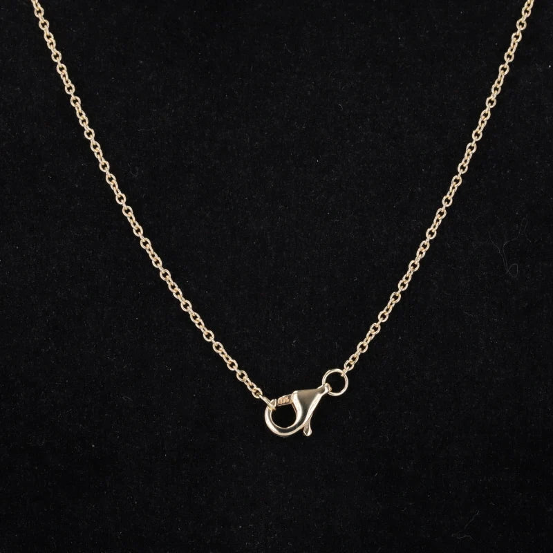 1.2CT Lab Grown Diamond Flower Pendant Necklace in 14K Solid Yellow Gold