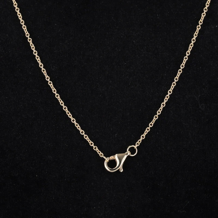 1.2CT Lab Grown Diamond Flower Pendant Necklace in 14K Solid Yellow Gold