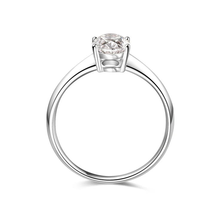 1.50ct Oval Lab-Grown Diamond Solitaire Ring in White Gold