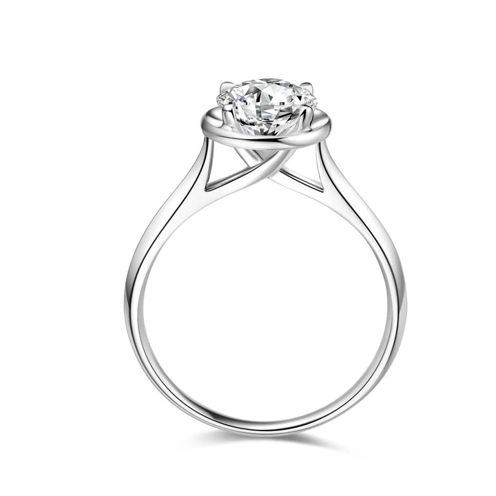 1.00ct Round Lab-Grown Diamond Solitaire Ring with Reverie Setting in White Gold