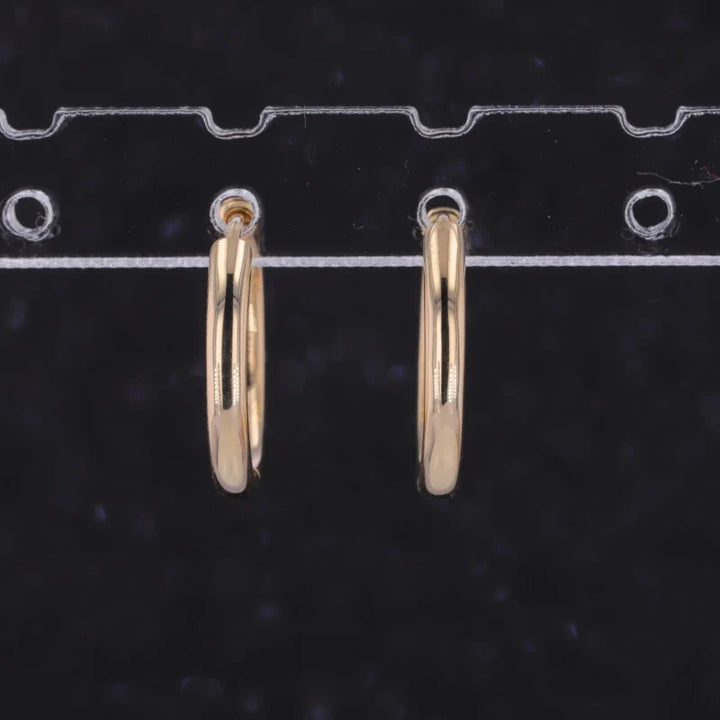 Solid Gold Hoop Earrings in 14k Solid Yellow Gold