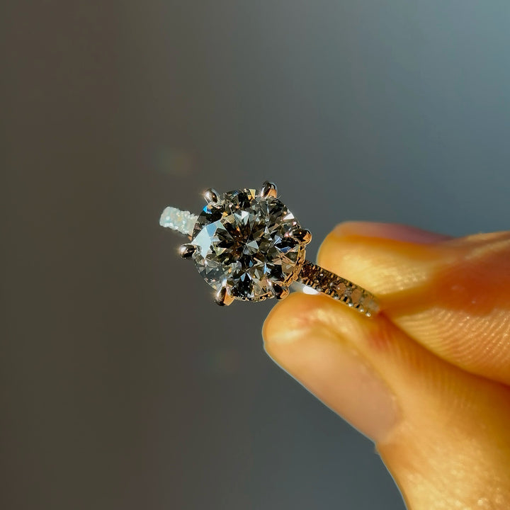 2.50ct Round Lab-Grown Diamond Solitaire Ring, "The Crown"