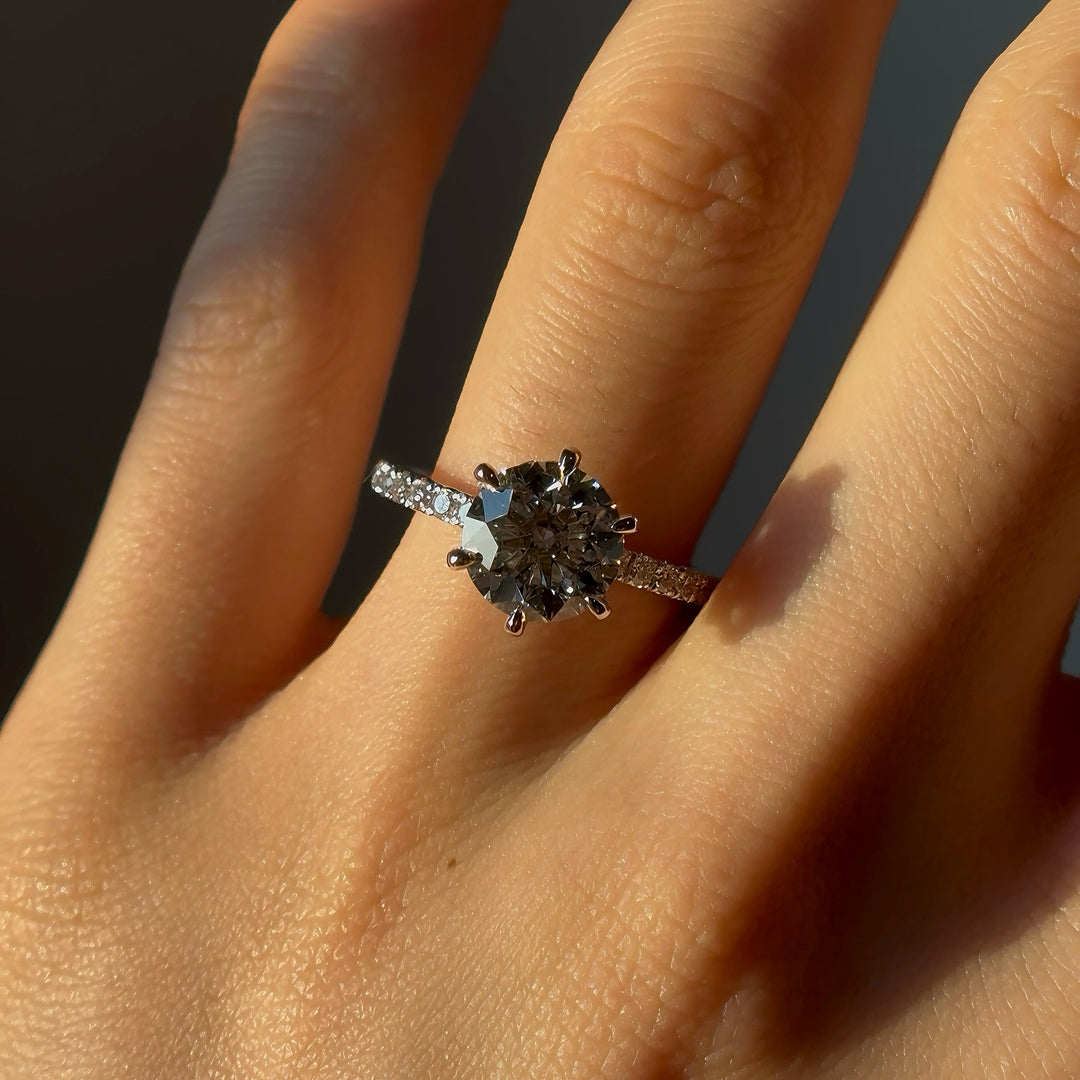 2.50ct Round Lab-Grown Diamond Solitaire Ring, "The Crown"