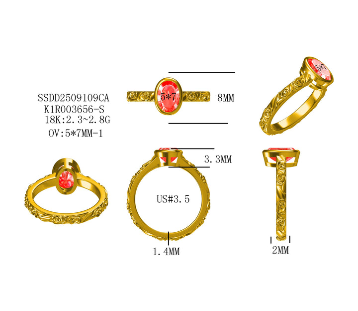 Custom Lab Ruby Ring – 90% Remaining Balance