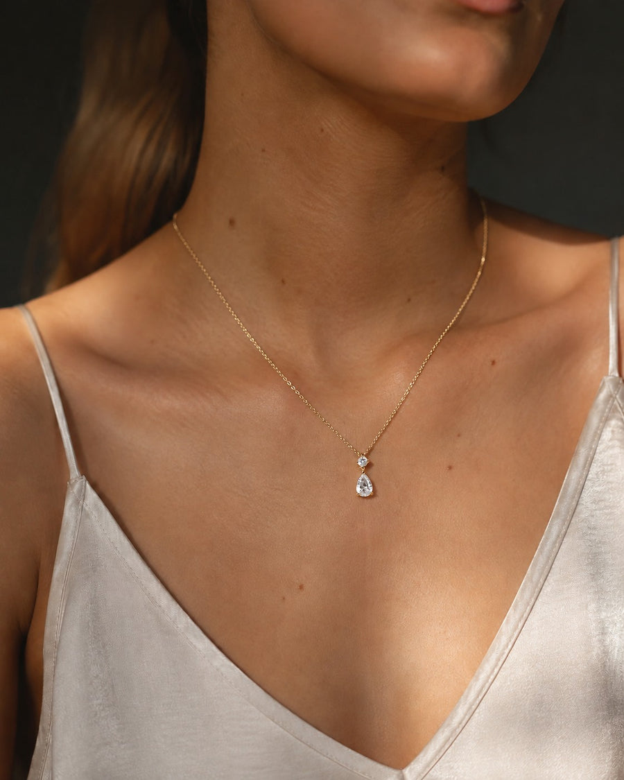 Lumière Drop — 1.00ct Pear Lab Diamond Pendant