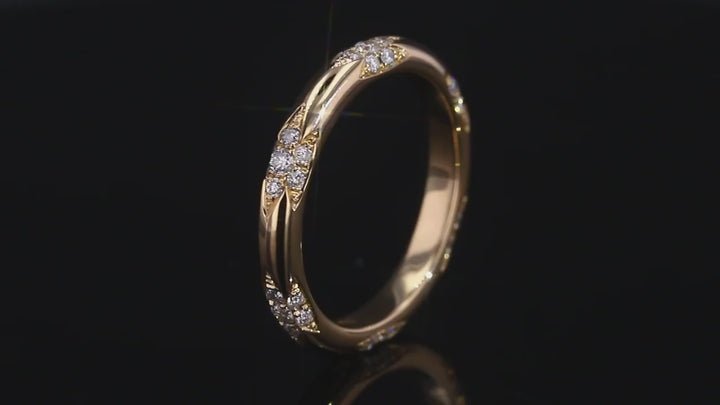 3mm Diamond Accent Band Ring in 14K White/Yellow Gold (0.11ctw)