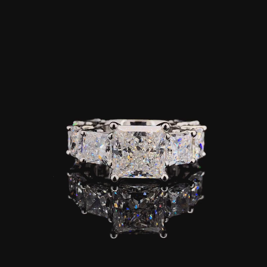 4.00ct Princess Lab-Grown Diamond Solitaire Ring, "The Empire"