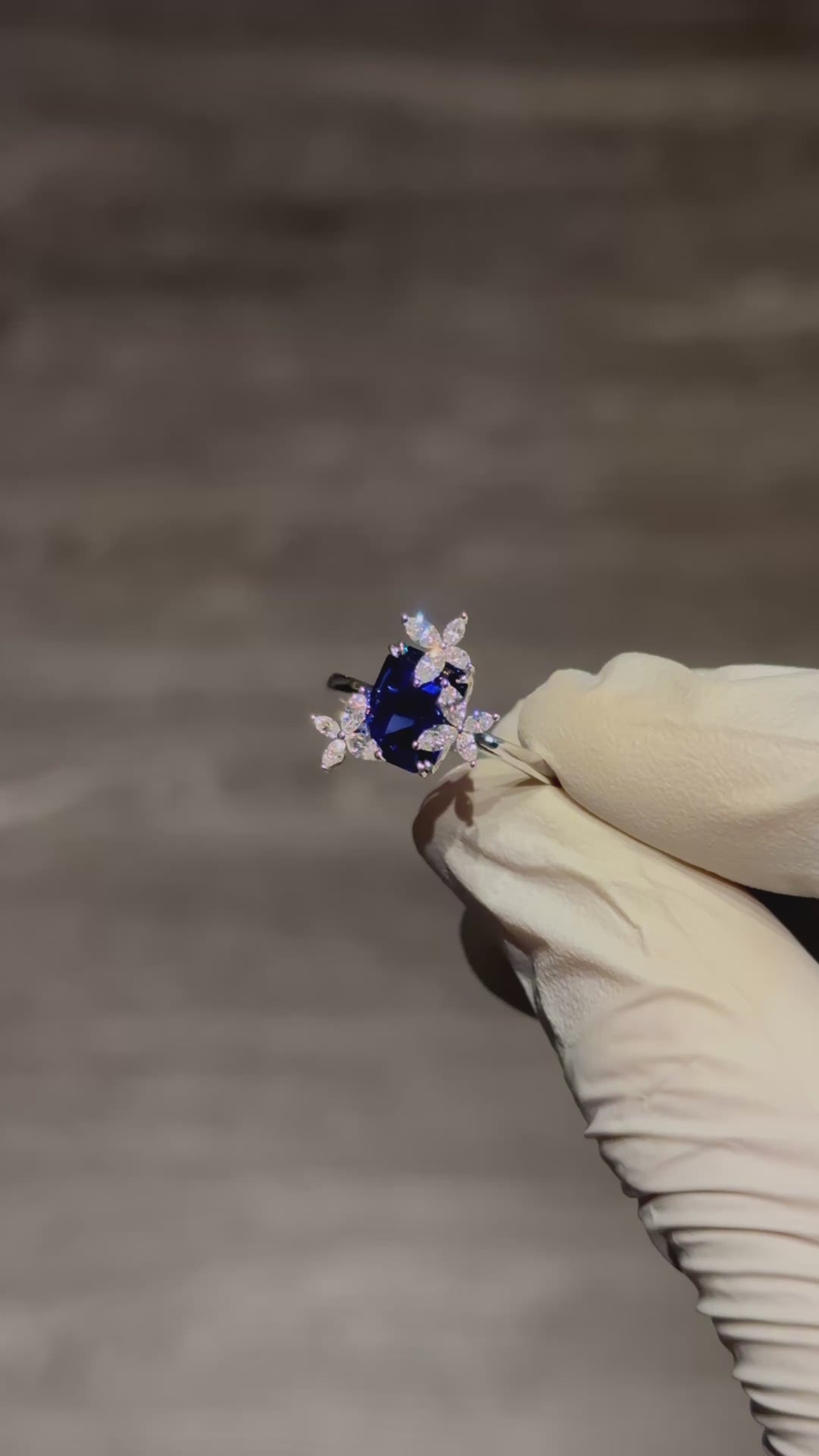 3.00ct Emerald-Cut Tanzanite Solitaire Ring, "The Jardin"