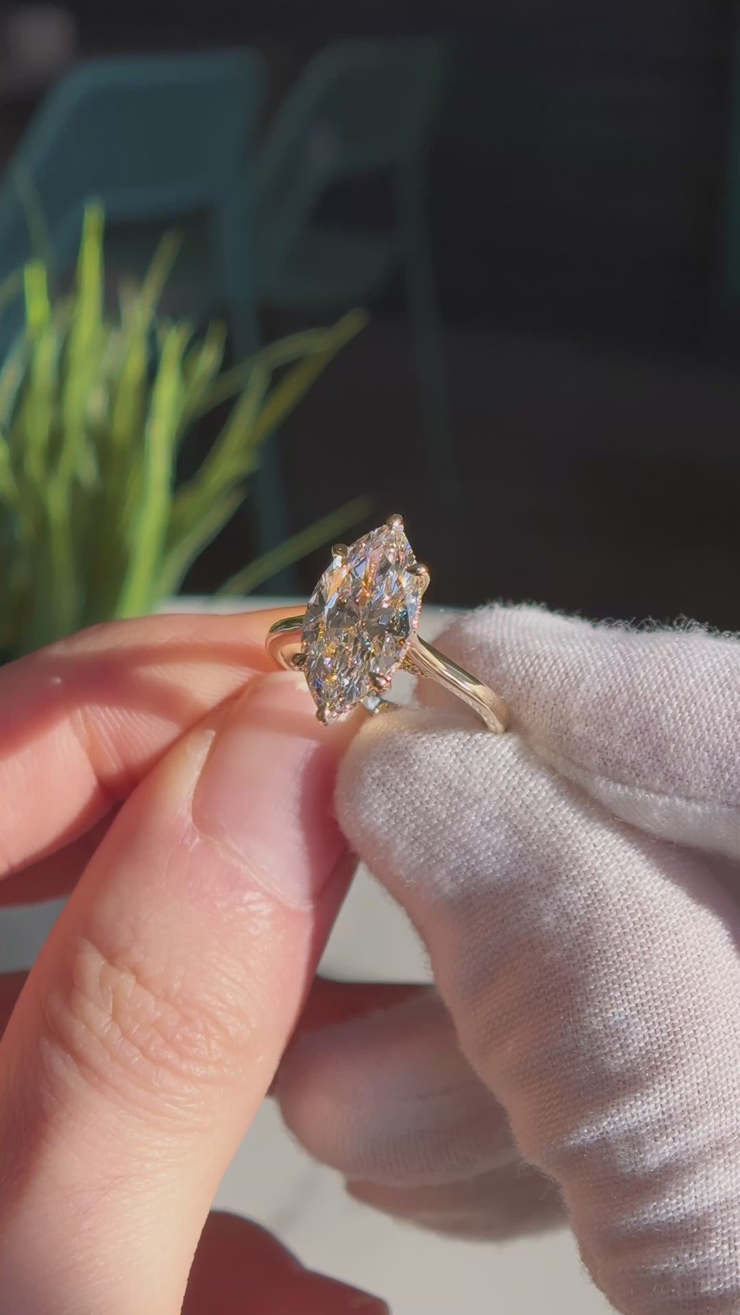 3.20ct Marquise Lab-Grown Diamond Ring, "The Aurora"